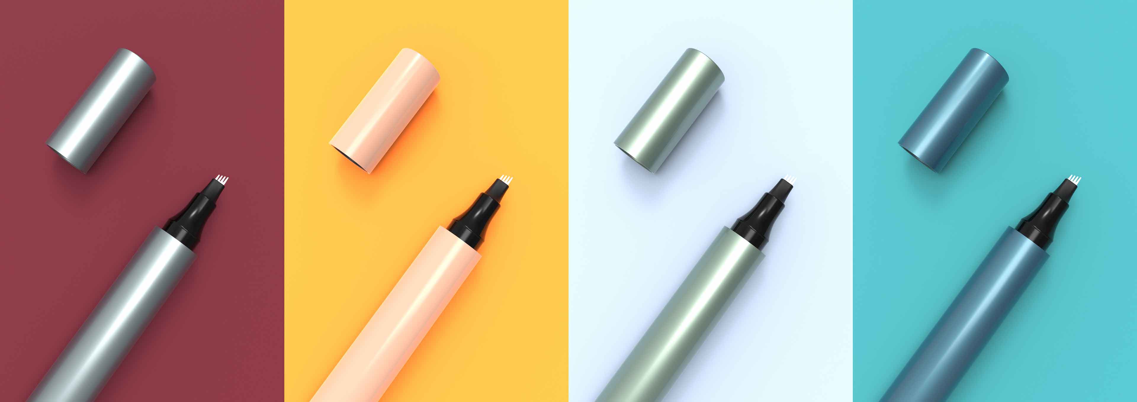 Zeg vaarwel tegen een stapel make-uptools! Met dit wenkbrauwpotlood en contourborsteltje met twee uiteinden kunnen zelfs beginners natuurlijk gedefinieerde wenkbrauwen creëren.